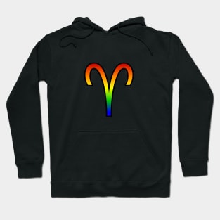 Aries Rainbow Pride Symbol Hoodie